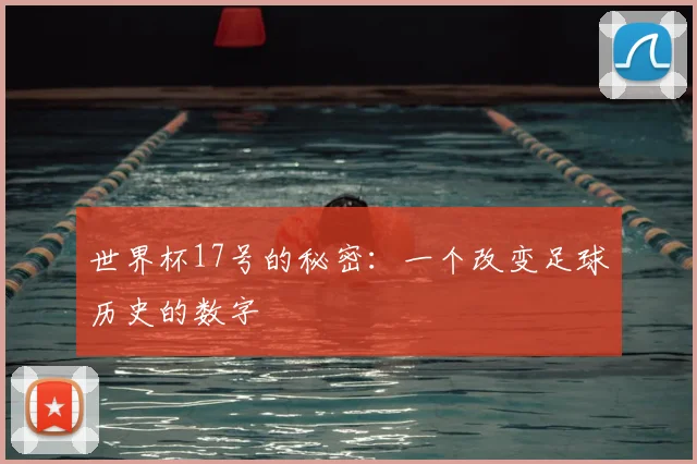 世界杯17号的秘密：一个改变足球历史的数字