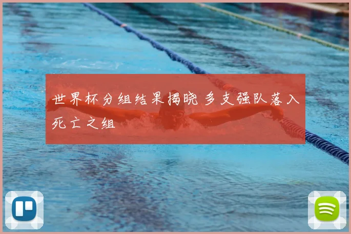 世界杯分组结果揭晓 多支强队落入死亡之组